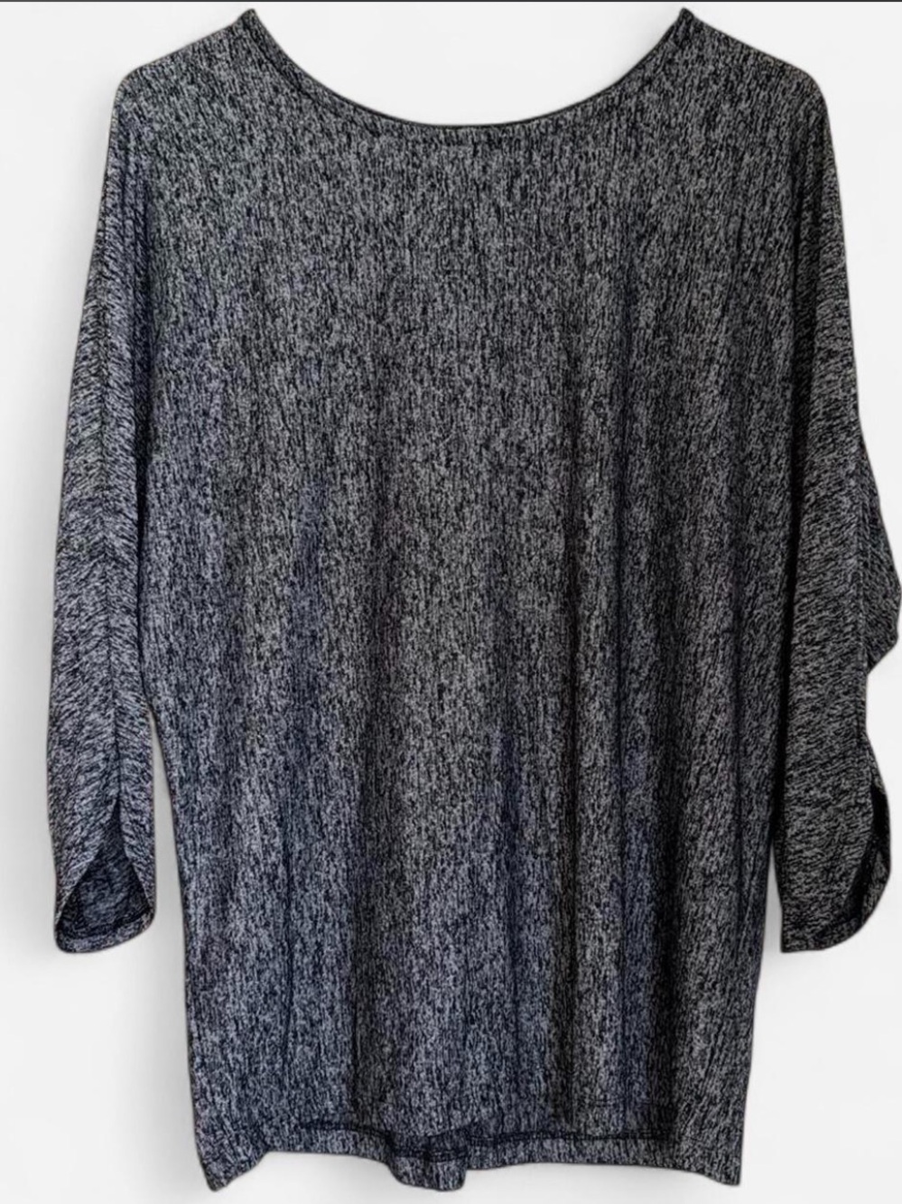 Andrea Jovine Women's Relaxed Heathered Long-Sleeve Top - Gray